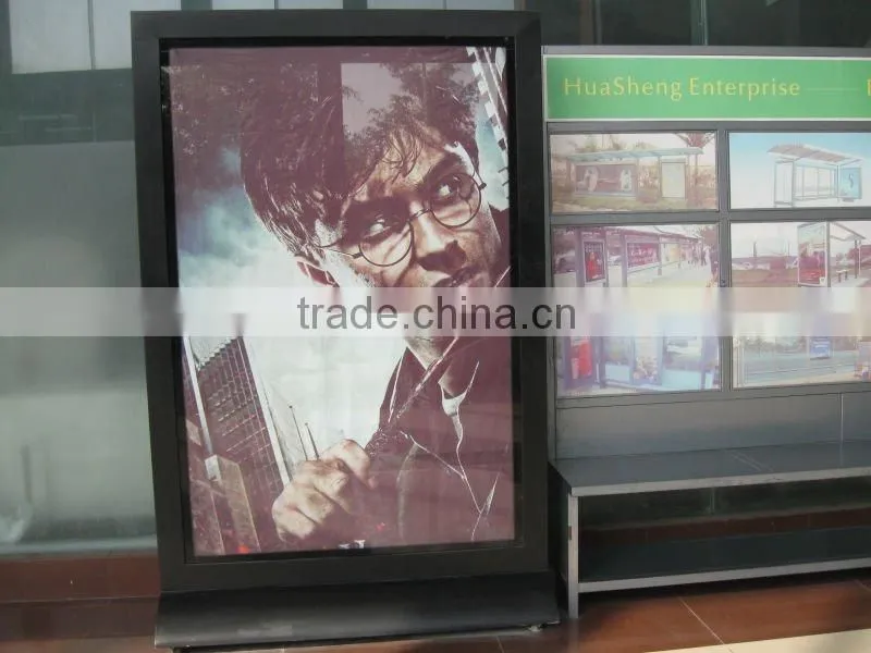 prefab scrolling advertising light box with stand/prefab outdoor advertising light box with stand/scrolling poster display