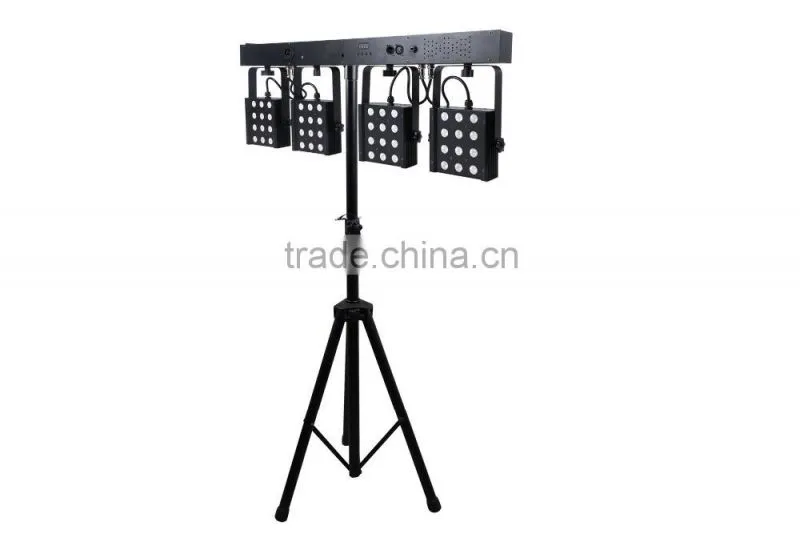 48pcs tri-in-1 3W RGB led 4par DMX pedal bar high power led par bar