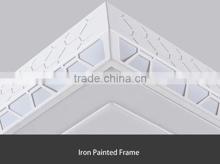 2016 New Arrival Acrylic Mask Square Ceiling Lamp 240V Iron Ceiling Lights