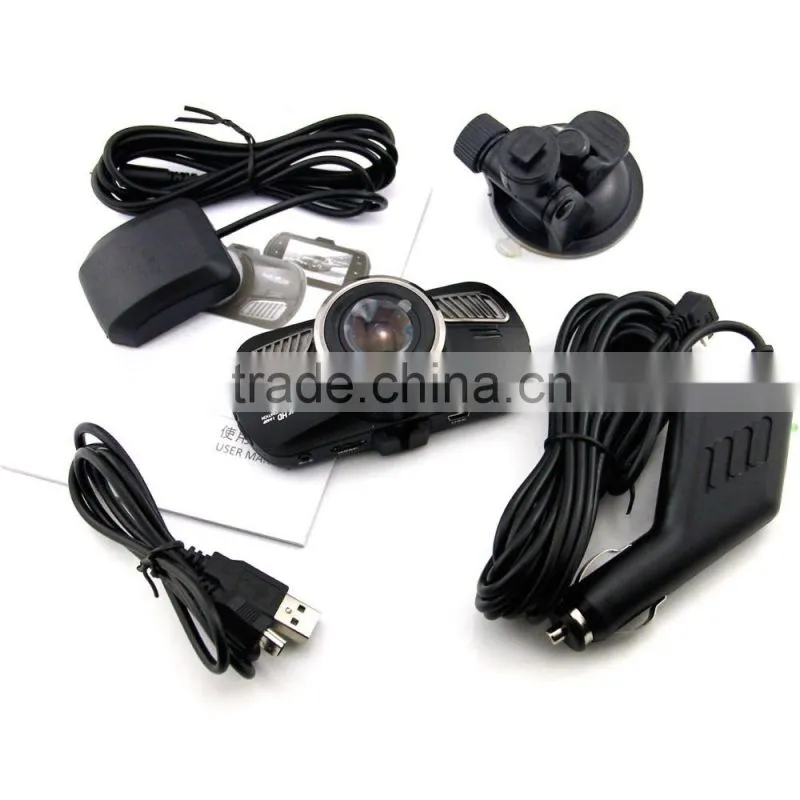 High-end latest 1440P Ambarella A12 Chip With GPS Car Dash Camera
