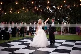 Moving outdoor dance floor for mobile truck and trailer