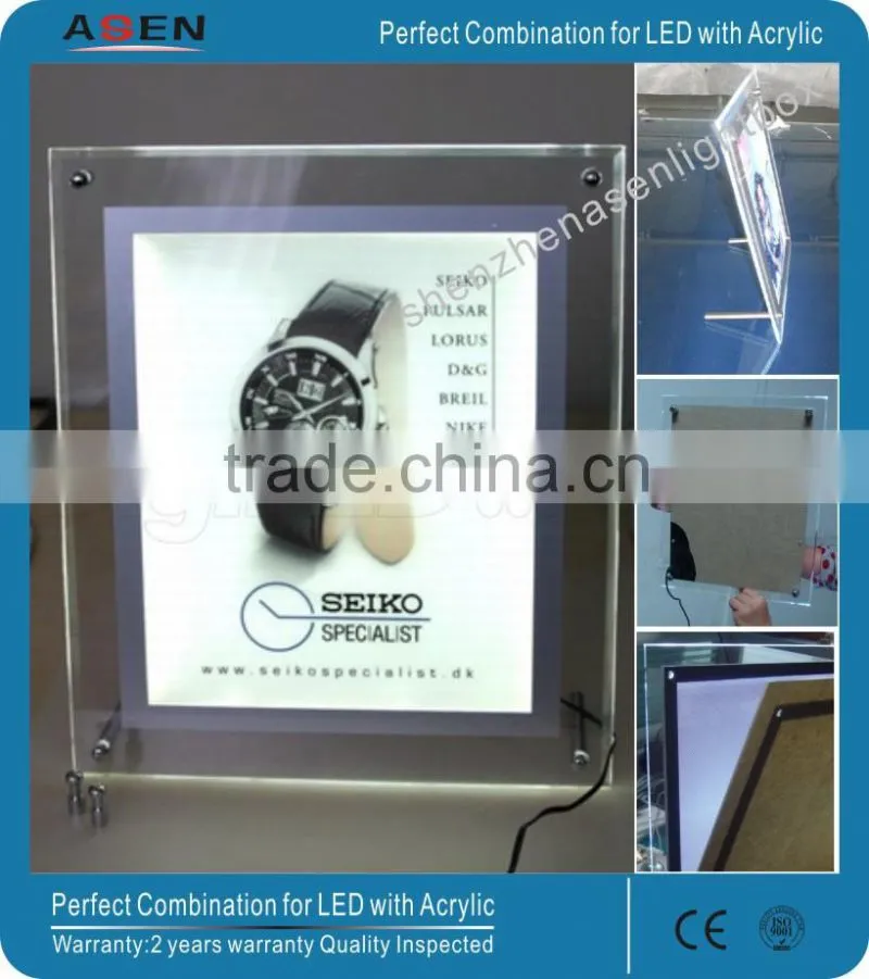 Acrylic Super Slim Crystal Led Light Sign
