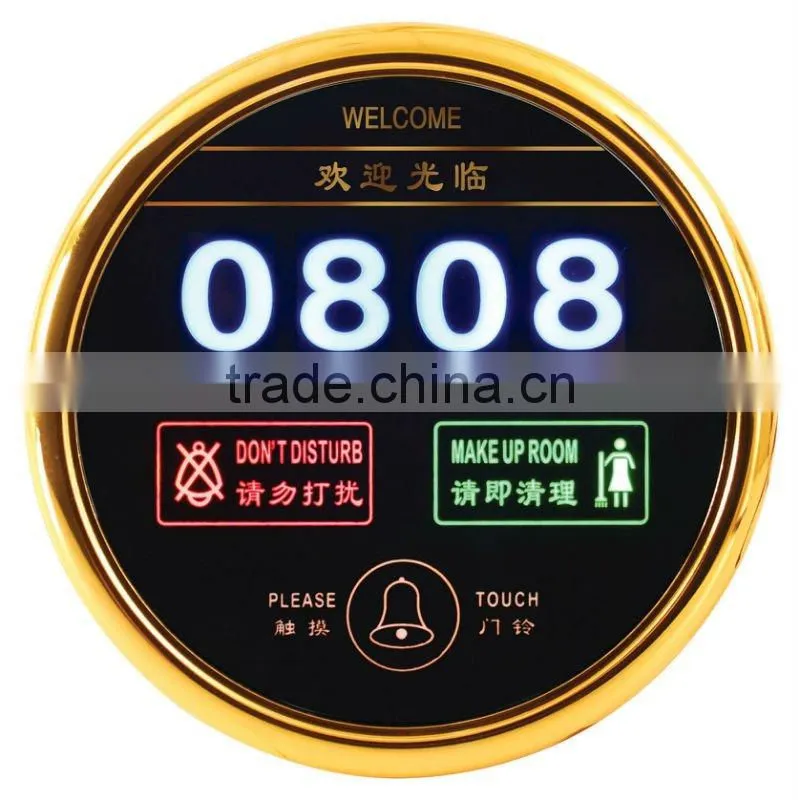 New luxury design hotel doorbell switch with room number display