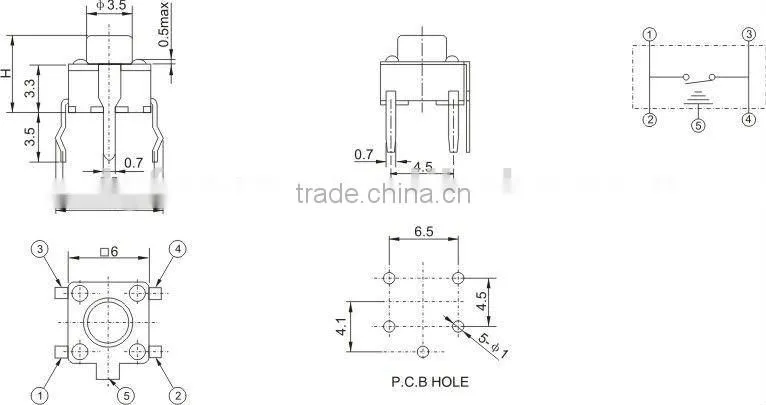 push button reset switch TS-1304