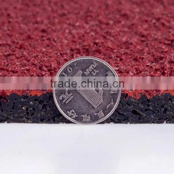 13mm Breathable freely plastic running track/elastic flooring/lowcost flooring for playgroud