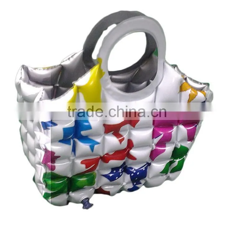 fashion orange color inflatable bubble beach bag shoulder bag