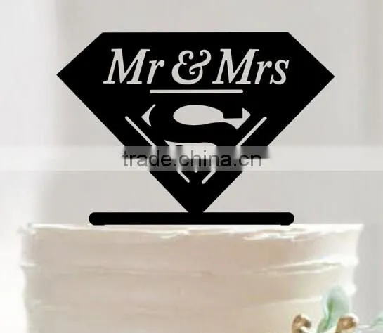 Just Arrival Wedding Acrylic Cake Topper Silhouette Bride and Groom Decoration