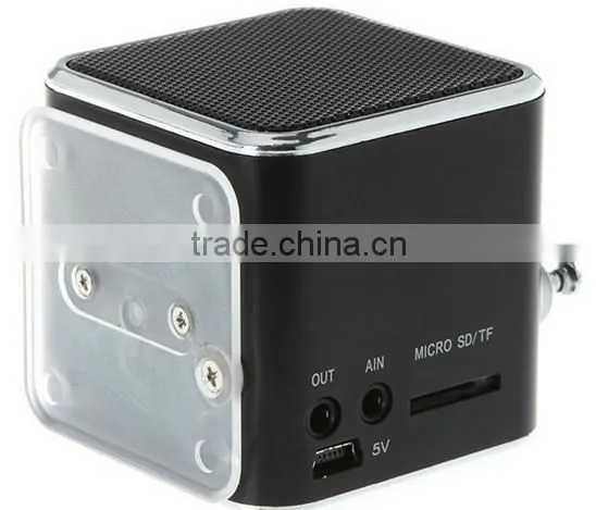 portable mini speaker radio with sd card slot made in china