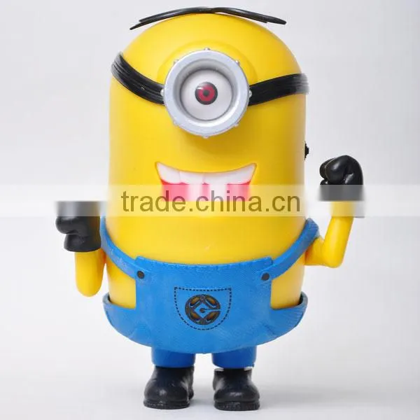 Funny little yellow man in hot sale mini speaker,FM speaker