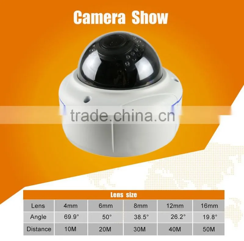 Hot new 3.0mp 2.8-12mm Zoom Lens vandal-proof dome p2p onvif h.265 ip camera