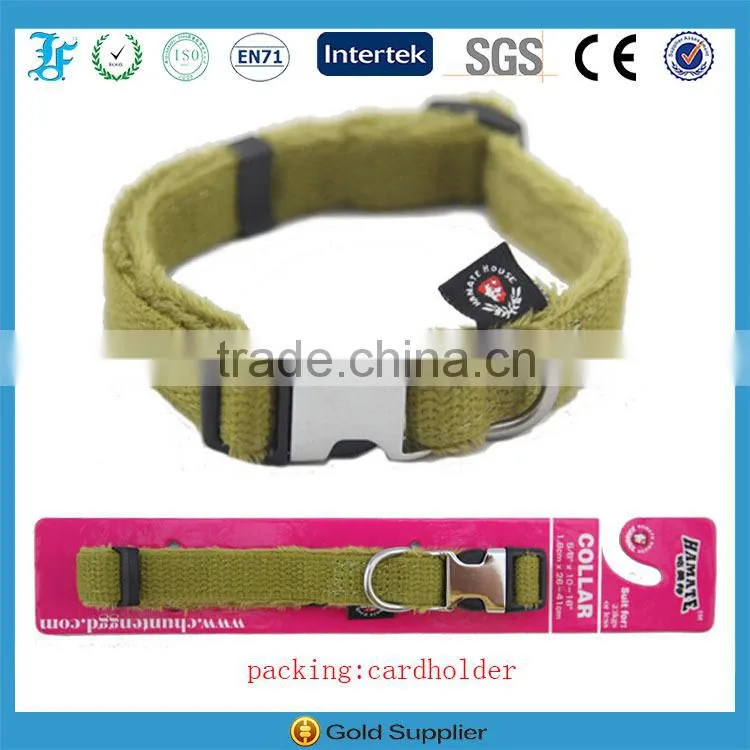 LF High Quality Natural Hemp Dog Collar Soft Lint Collars