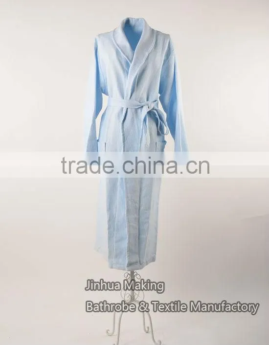 Cheap 100% cotton Unisex Waffle Weave Bathrobe