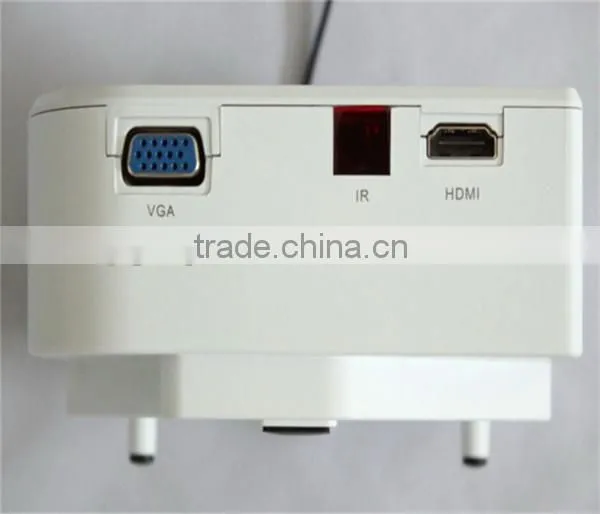 24W Mini Multimedia LCD Image System LED Projector Port - Black