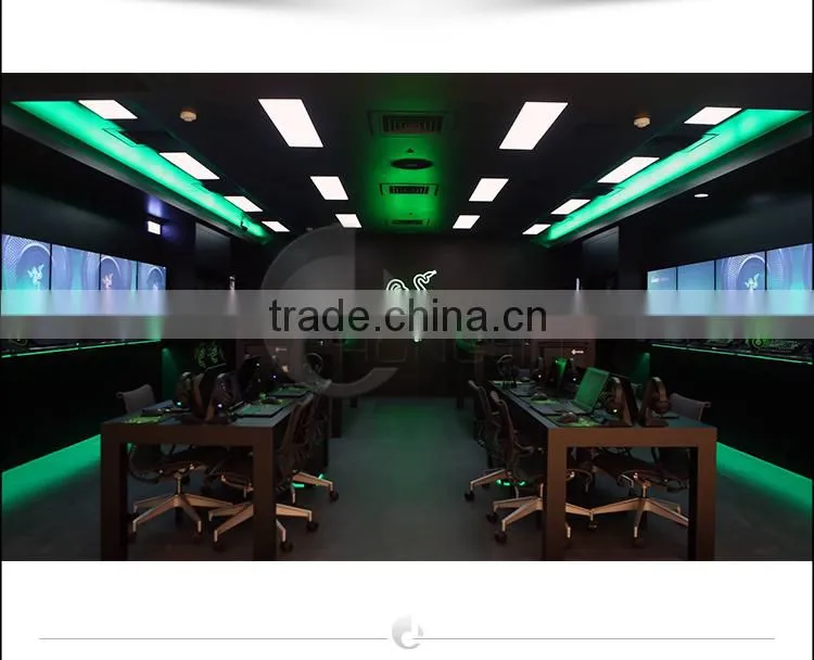 Hongjin Black MFMDF Computer Desk For Internet Cafe