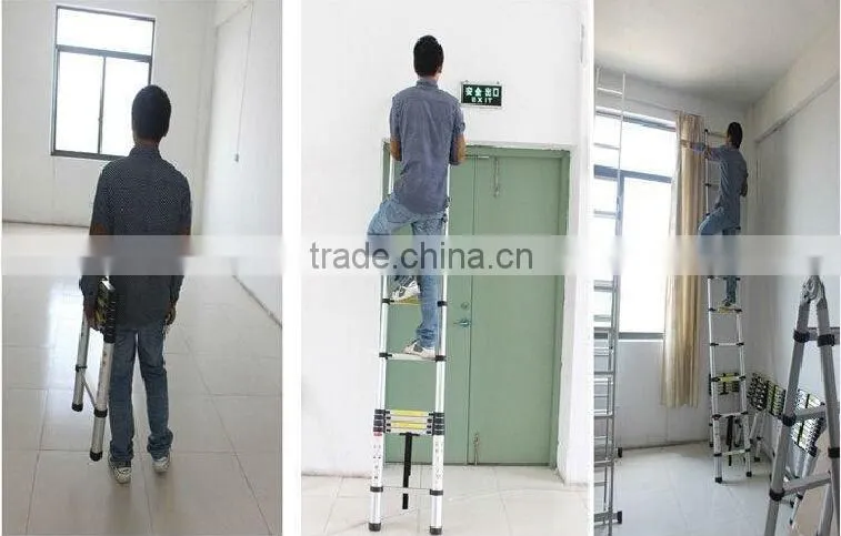 2.6M aluminum telescopic ladder EN131