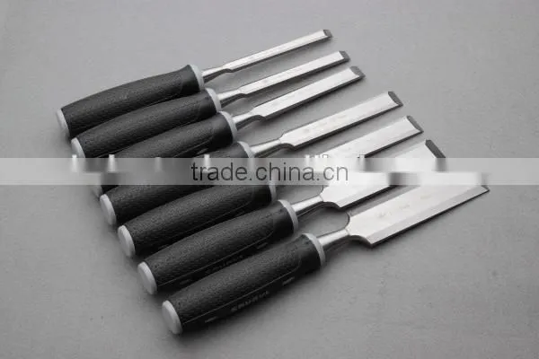 wood working craving chisel with two color plastic handle