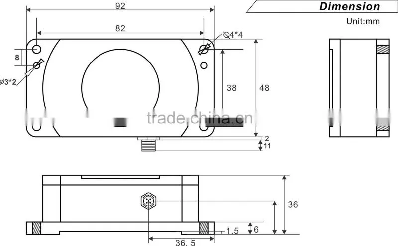 ACA826T Dual Axis Ultra Accurate Tilt Protractor Sensor RS232/485/422 Output
