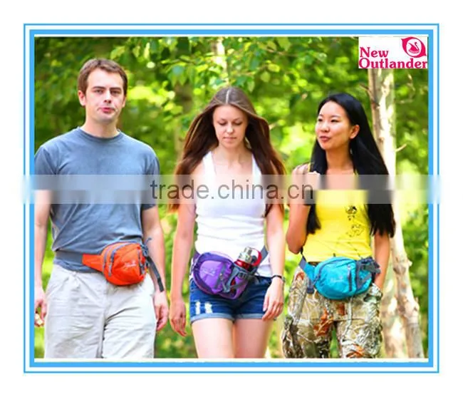 2015 wholesale fanny pack with water bottle holder for sport