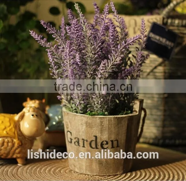 Wholesale Wooden Cask Hanging Plant Bonsai Decorative Bonsai Plant Sale