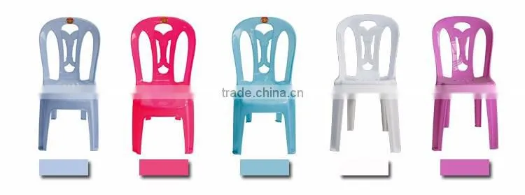Blue Armless Restaurant Plastic Chairs