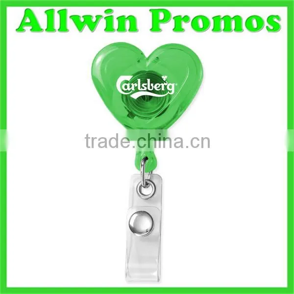 Eco-friendly Heart Shaped Badge Reel