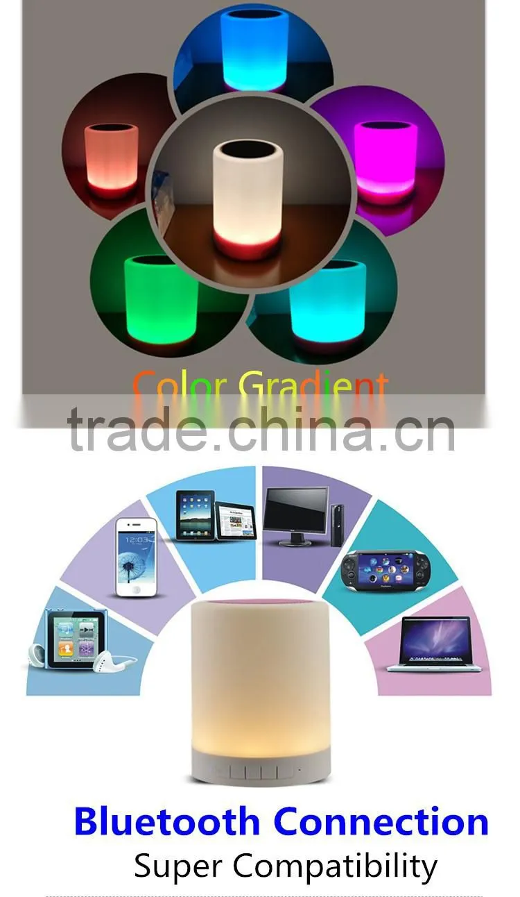New Products 2016 Portable Sound System Bluetooth Speaker Lamp For Baby Music MP3 Player Christmas Gadgets