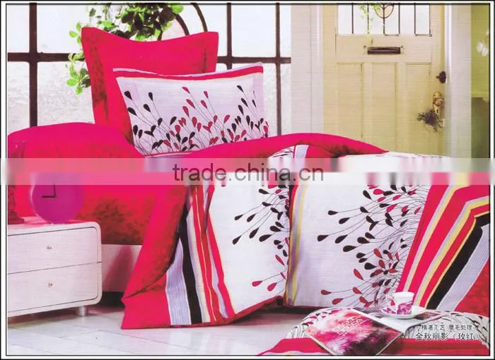 100% Cotton Reactive Printed Bedding Set Bed Sheet Duvet Cover--4pcs