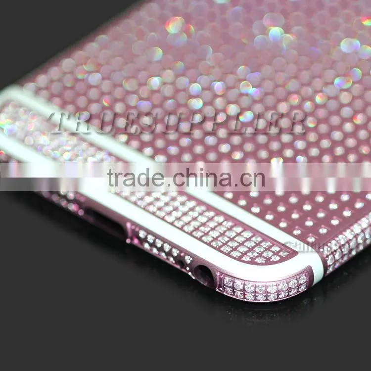 croco/bull leather gold 24ct plat back housing bezel for iPhone 6 Plus, 5.5 inch