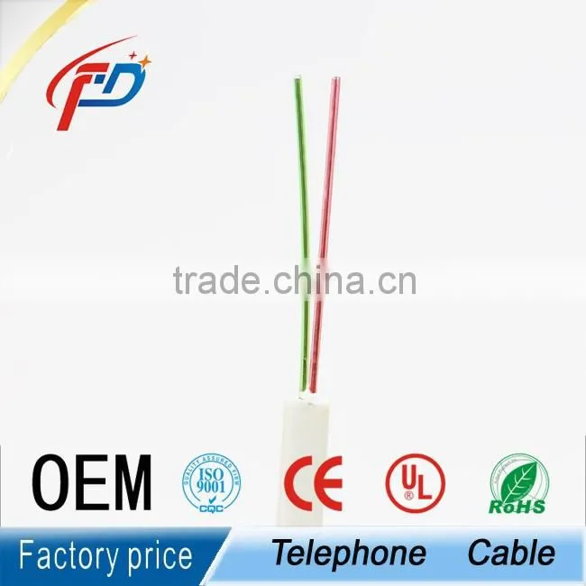 High quality 2 wire 1 pair rj11 telephone cable