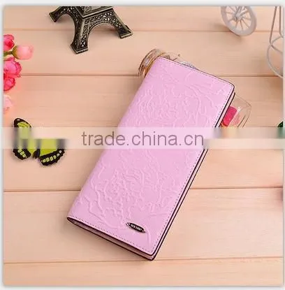 Top brand handmade woman wallet , genuine leather women wallet , leather wallet for women .