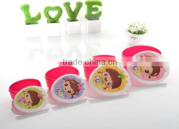 Sweet girl stackable&nestable pp storage box for kids