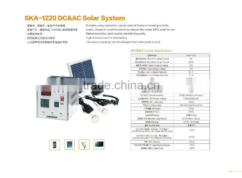 New product protable mini home 220v inverter solar system