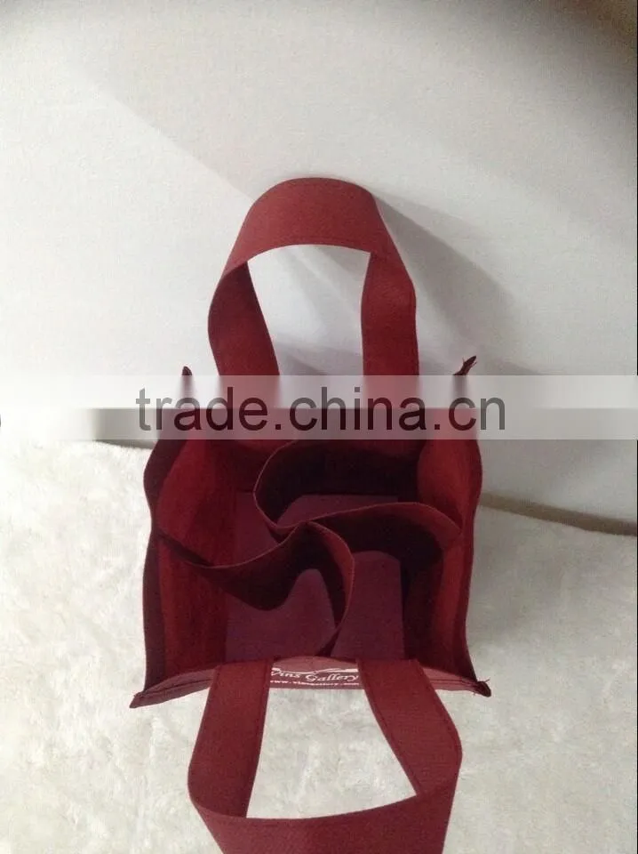 Non-Woven Vineyard One Bottle Personalized Wine Bags Wine Bottle Bag