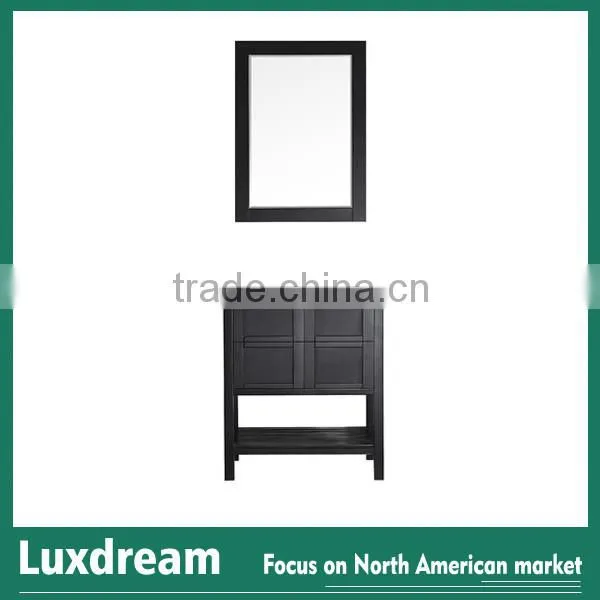 24" wooden bathroom furniture cabinet with frame mirror bespresso finish