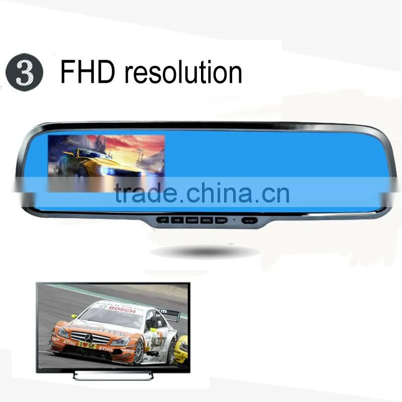 G-sensor motion detect Rearview mirror car camera