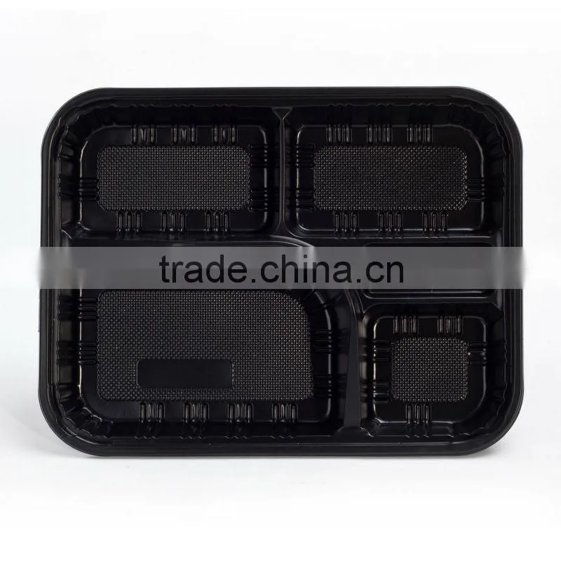 pp plastic food 5-compartment box