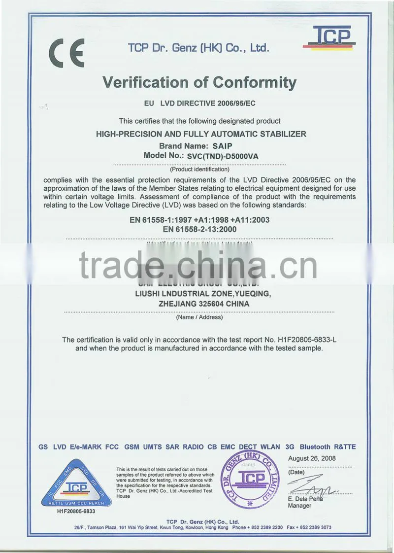 Single Phase SVC LED Automatic Voltage Stabilizer