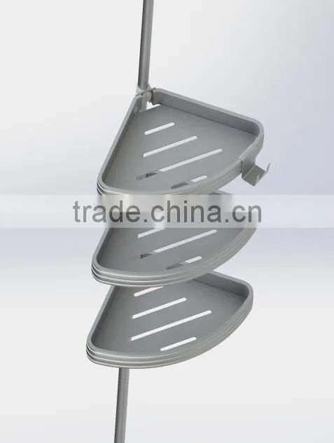 Aluminium tension pole caddy and Aluminium tension shower caddy and bathtub and Shower Tension Corner Caddy