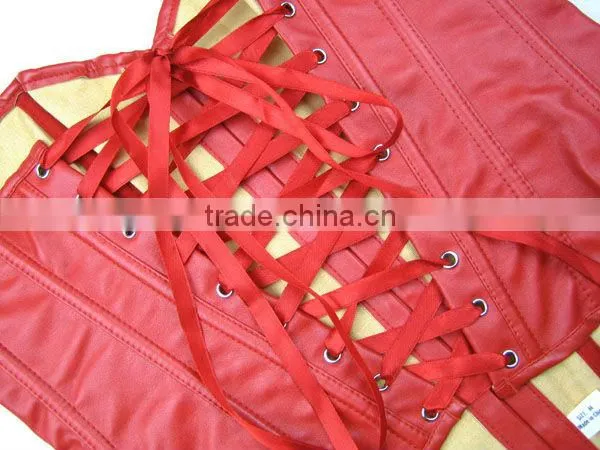 Wholesale adult sexy leather corset bustier