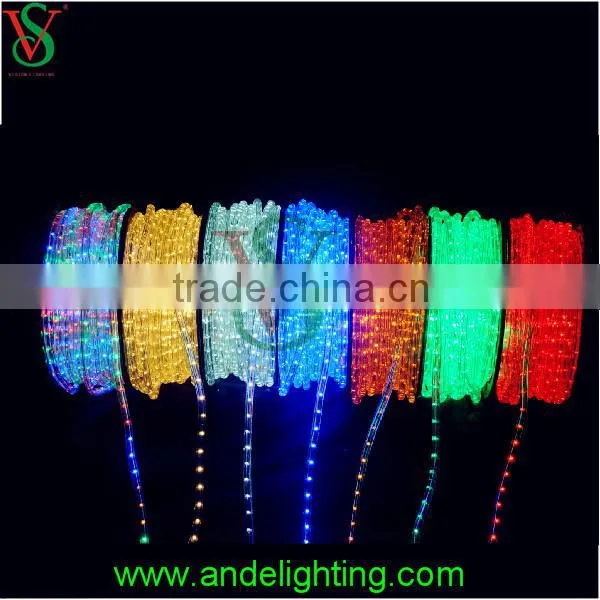CE,.RoHS,GS Approved 2 wire 10mm multi-color led rope lights for outdoor decoration Christmas light
