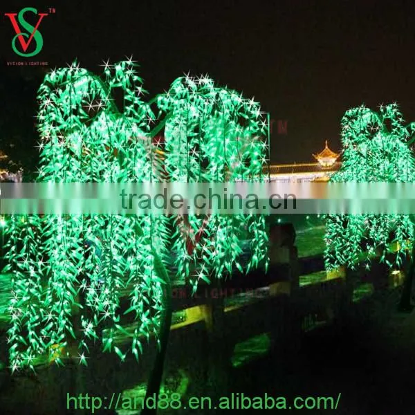 Customized waterproof outdoor christmas tree led willow tree light