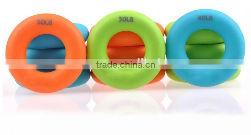 High Quality New Design Grip Strength Recovery Colorful Eco-friendly Silicone Massage Gripping Ring