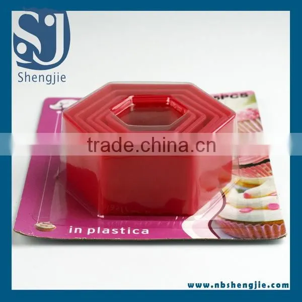 Trade Assurance Plastic Hexagon Shape Cake cutter mould
