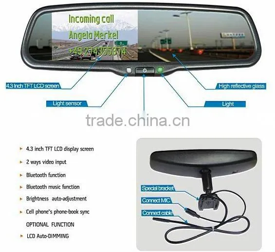 parking sensor display car backup car rear camera rearview mirror monitor