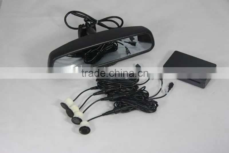 MOST POPULAR parking sensor rearview mirror with great night vision Camera and 4 sensors