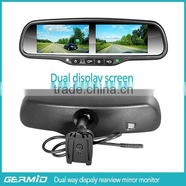 Carmera car monitor vehicle rear view mirror monitor China suppler four back up camera dispaly