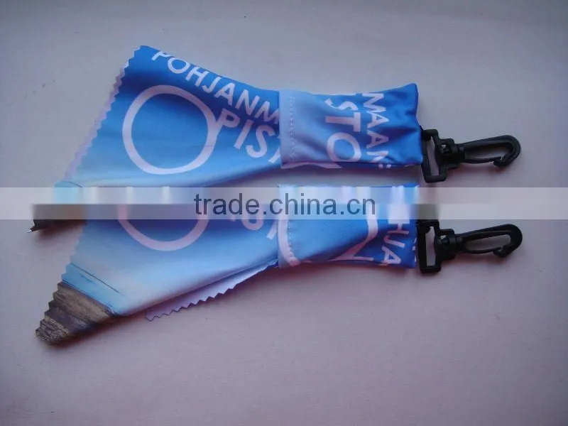 customed key chain for gift 100%microfiber fabric