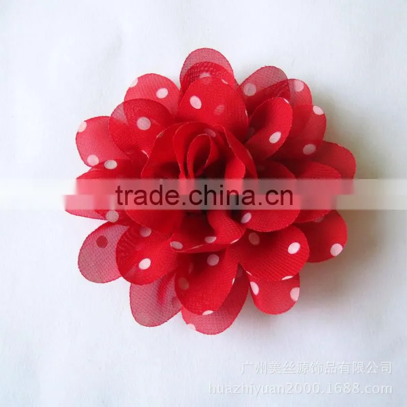 forever rose flower for girl dresses/ribbon flowers for gartments/ brooch women chiffon flower