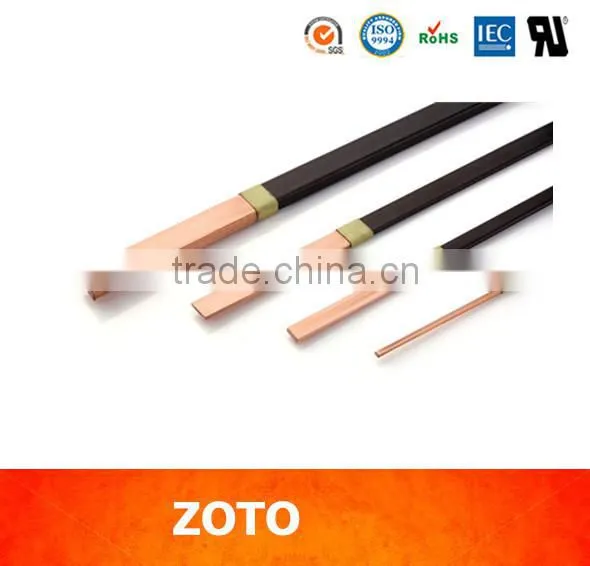 Flat enameled wire for UPS