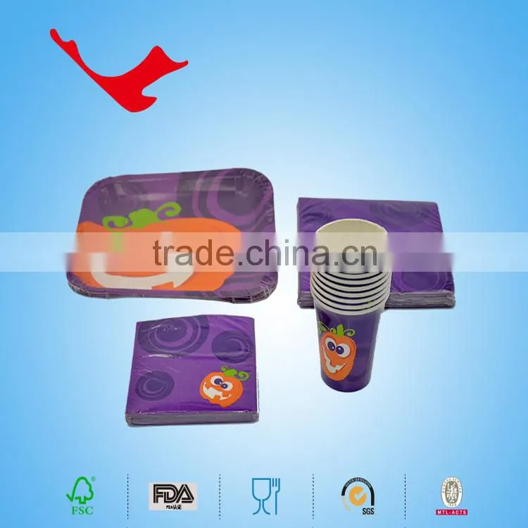 Fancy paper products 9oz(low) PE Coated Disposable design your own paper cups for Halloweens